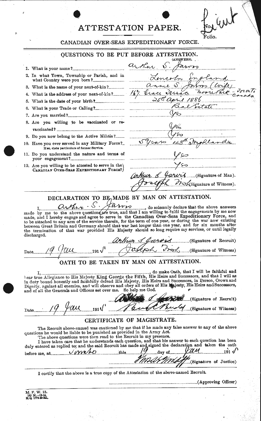 Personnel Records of the First World War - CEF 414646a