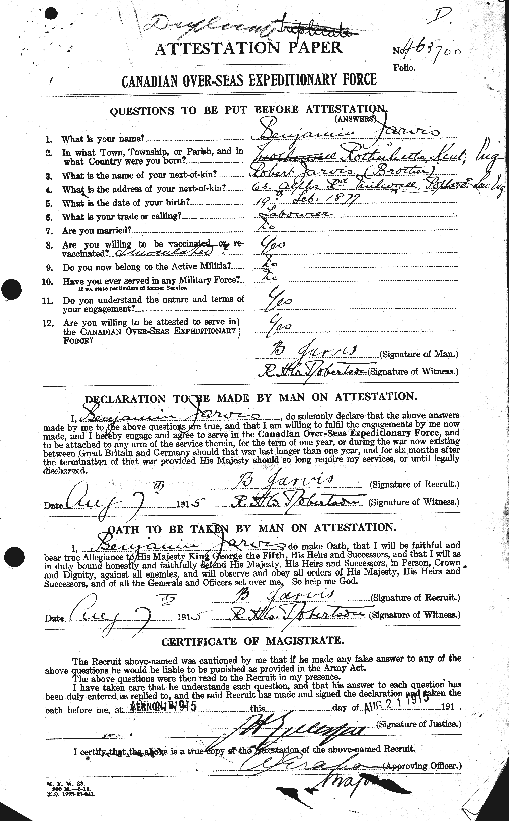 Personnel Records of the First World War - CEF 414648a