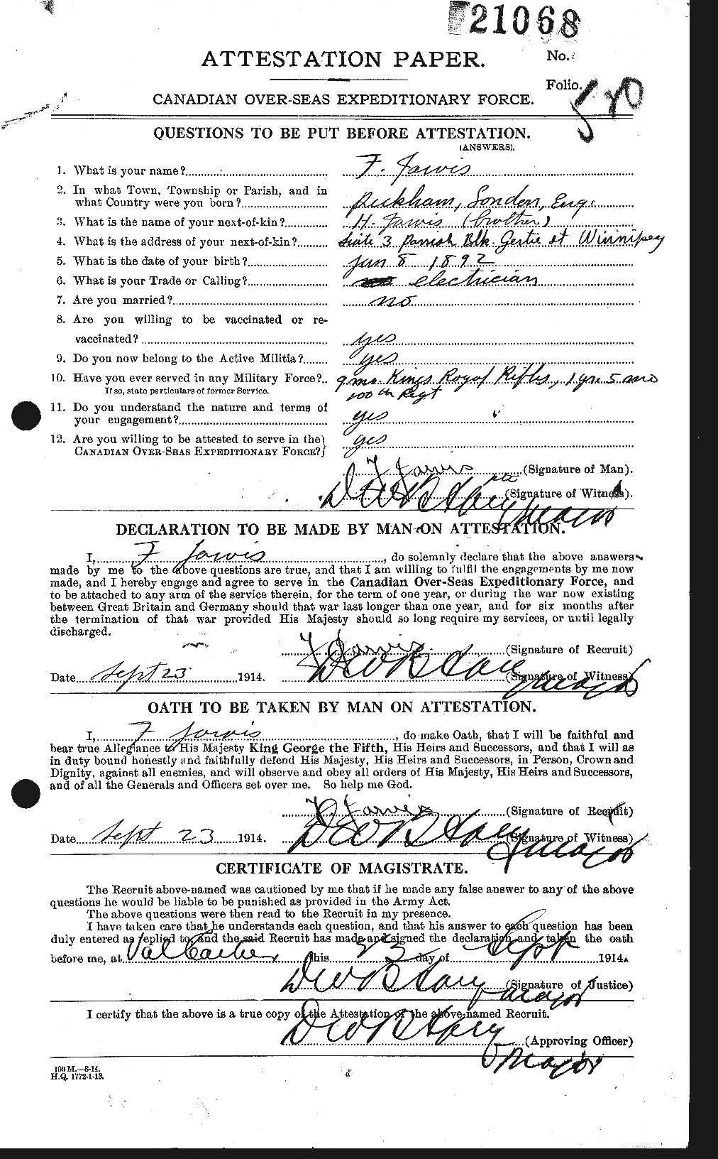 Personnel Records of the First World War - CEF 414682a