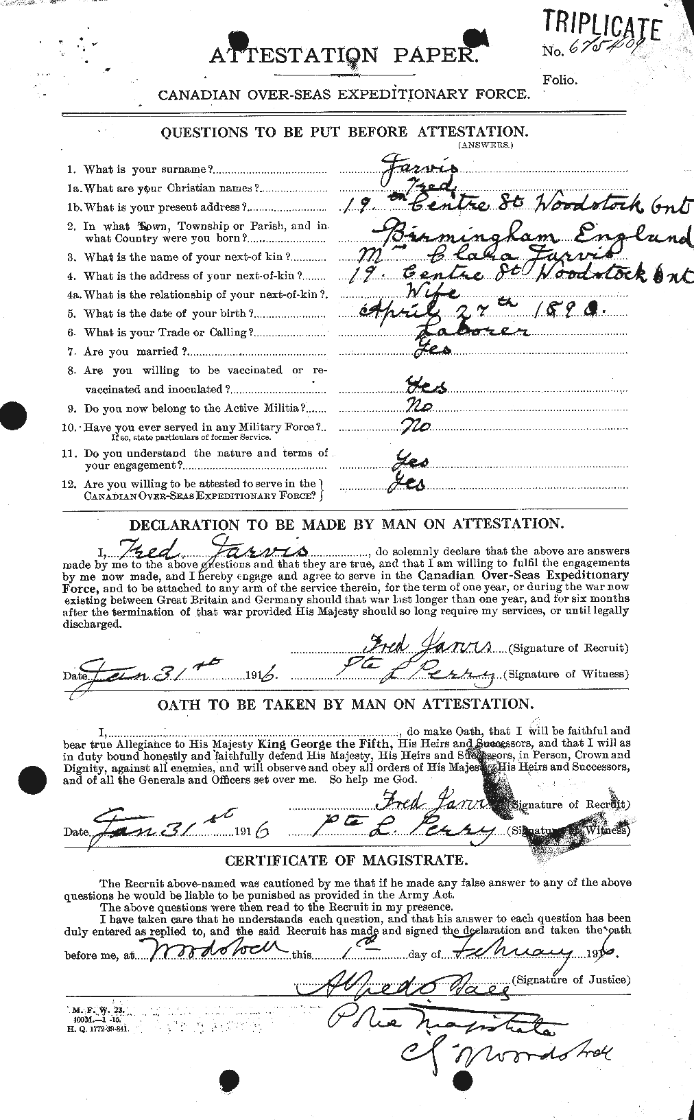 Personnel Records of the First World War - CEF 414690a