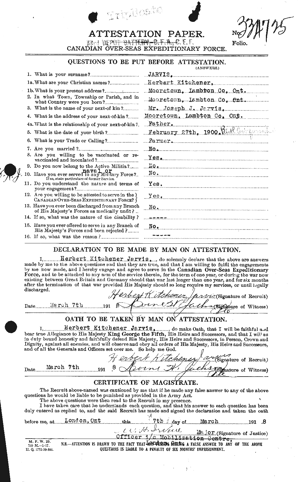 Personnel Records of the First World War - CEF 414736a