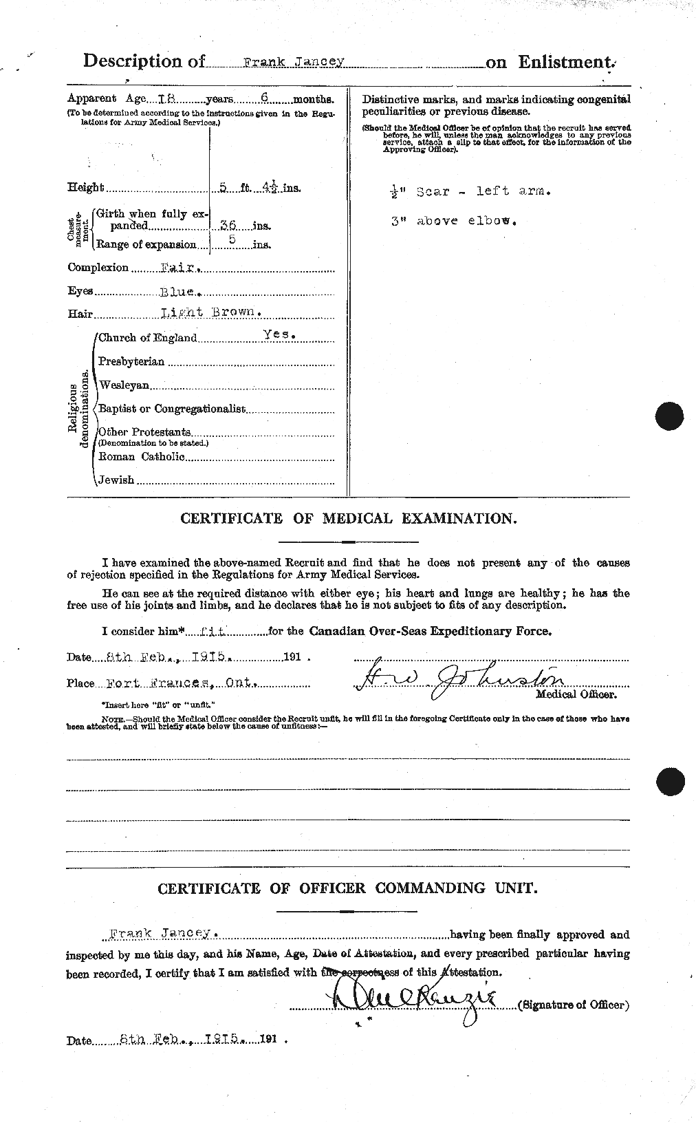 Dossiers du Personnel de la Première Guerre mondiale - CEC 415336b