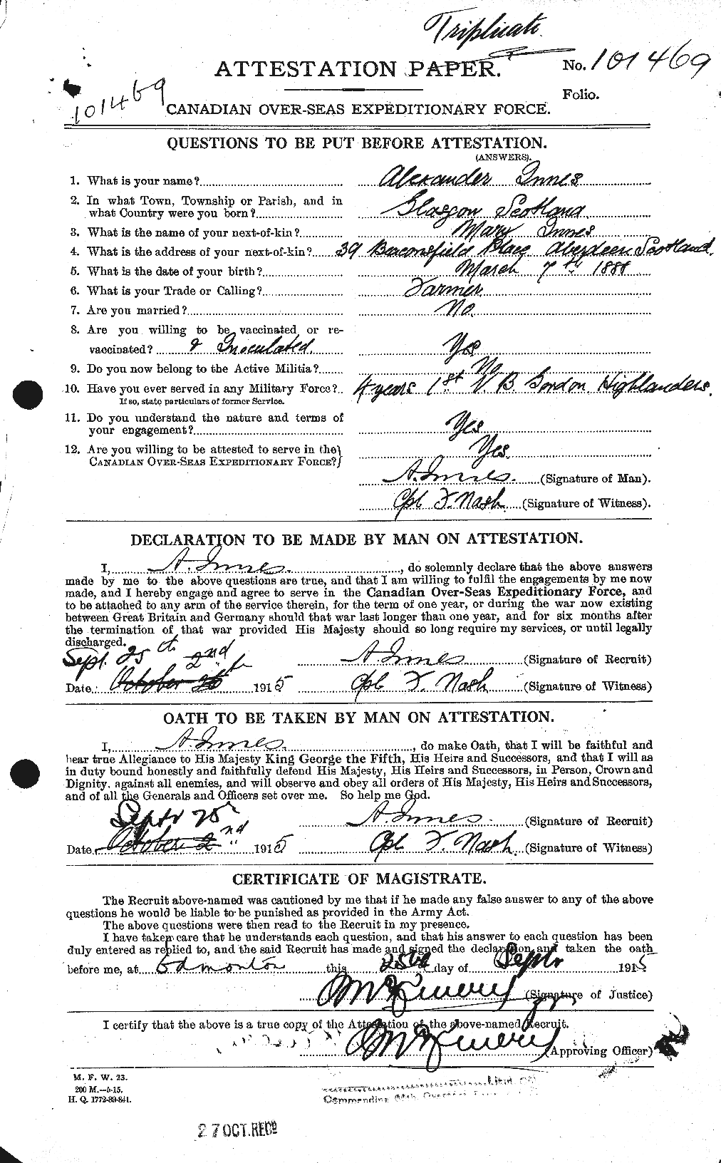 Personnel Records of the First World War - CEF 415376a