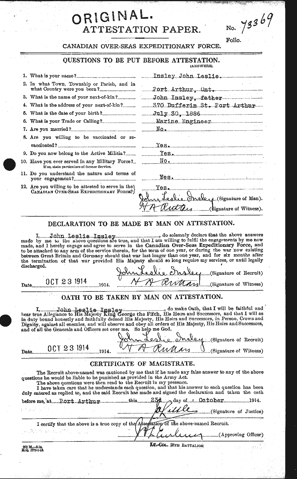 Personnel Records of the First World War - CEF 415526a