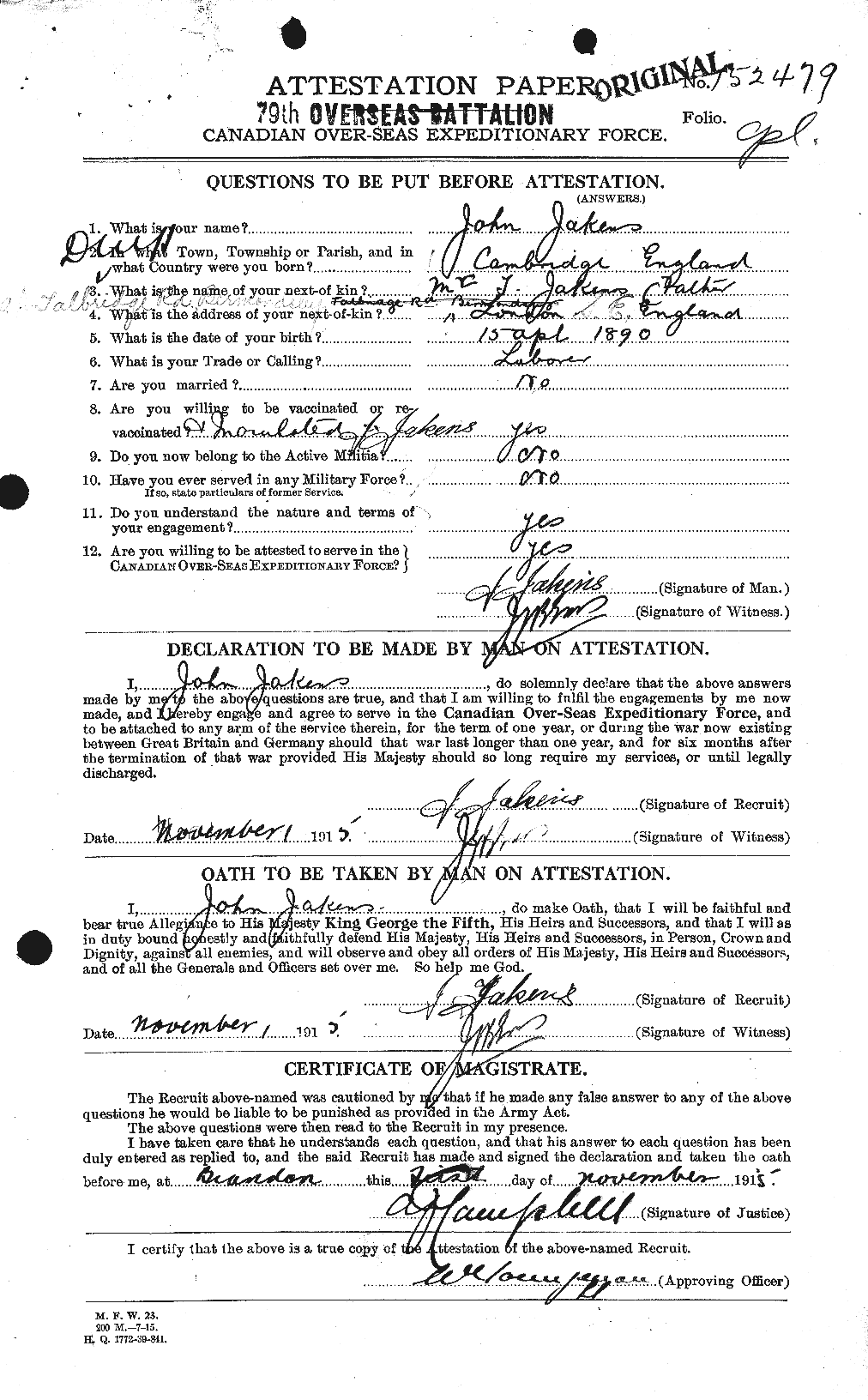 Personnel Records of the First World War - CEF 415802a