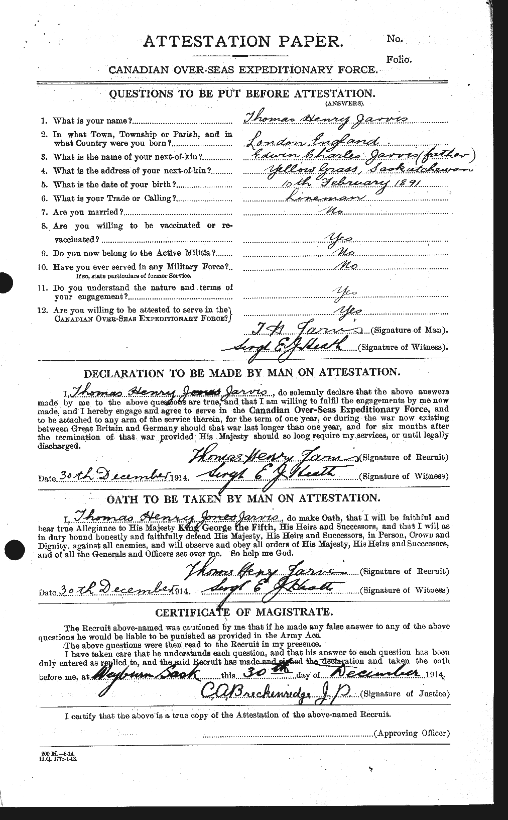 Personnel Records of the First World War - CEF 415863a