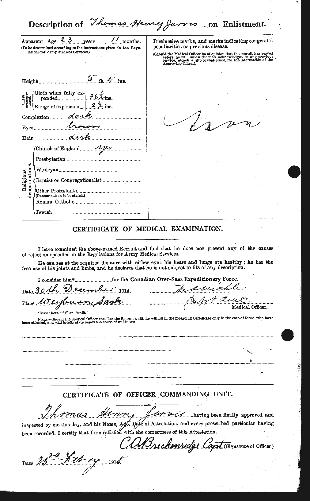 Personnel Records of the First World War - CEF 415863b