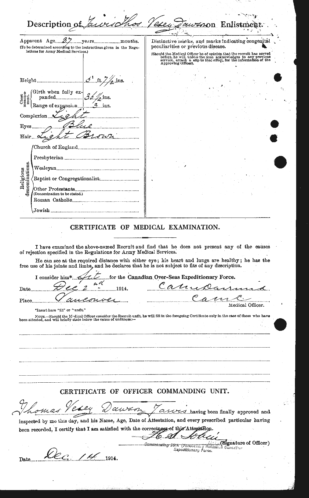 Personnel Records of the First World War - CEF 415867b