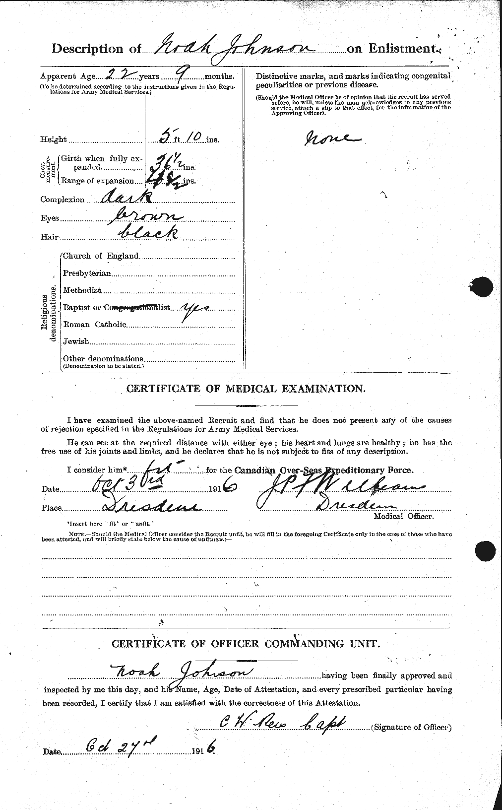 Dossiers du Personnel de la Première Guerre mondiale - CEC 417183b
