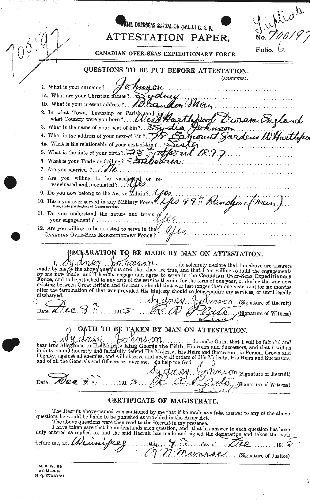 Personnel Records of the First World War - CEF 417486a