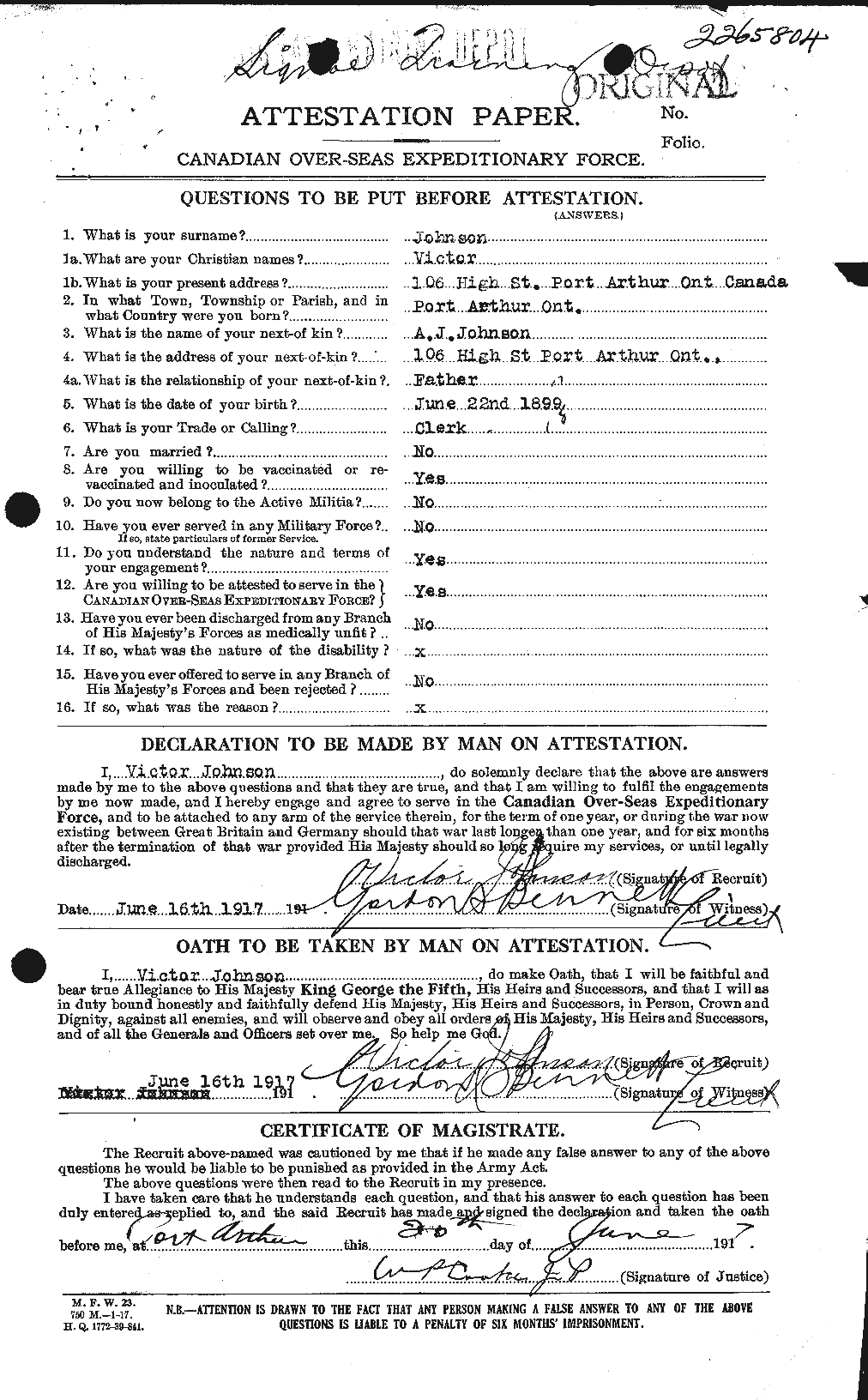 Personnel Records of the First World War - CEF 417563a