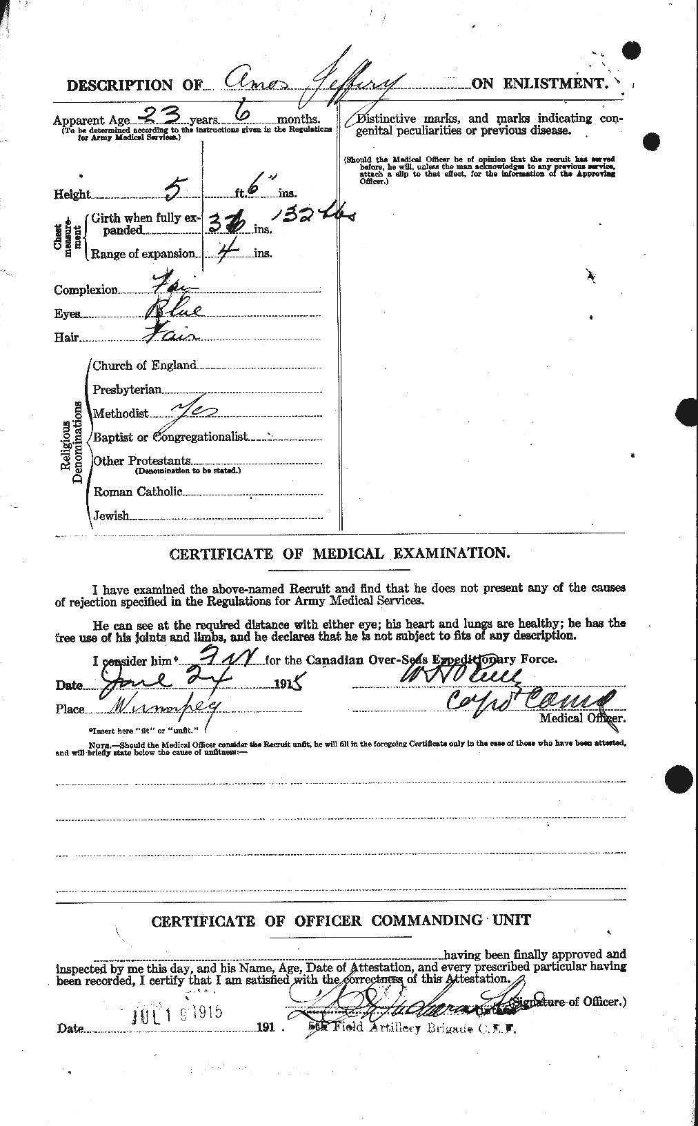 Personnel Records of the First World War - CEF 417711b