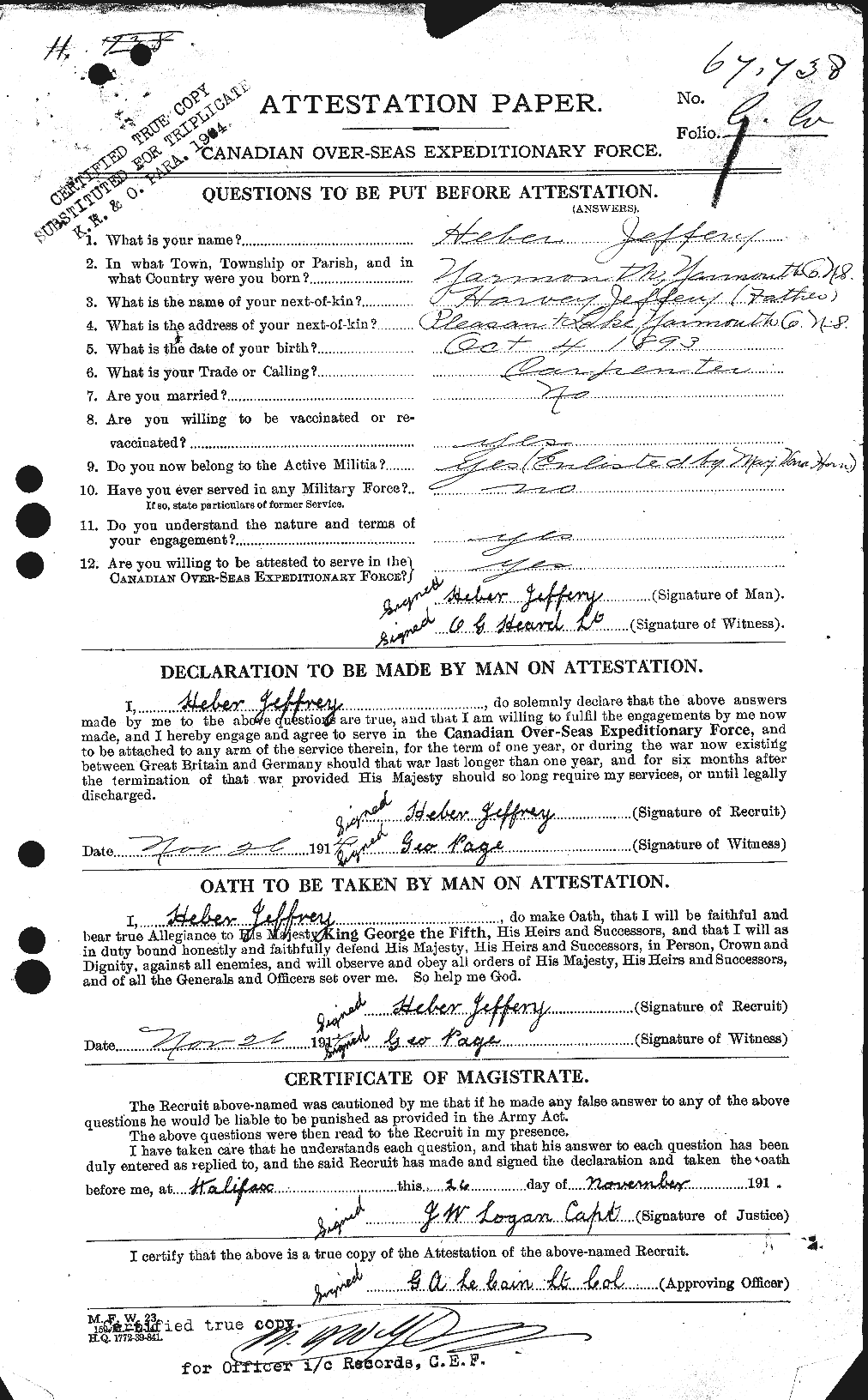 Personnel Records of the First World War - CEF 417761a