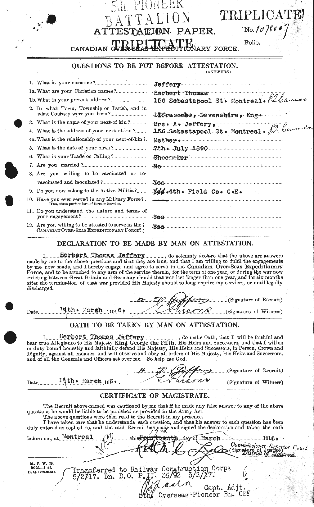 Personnel Records of the First World War - CEF 417765a