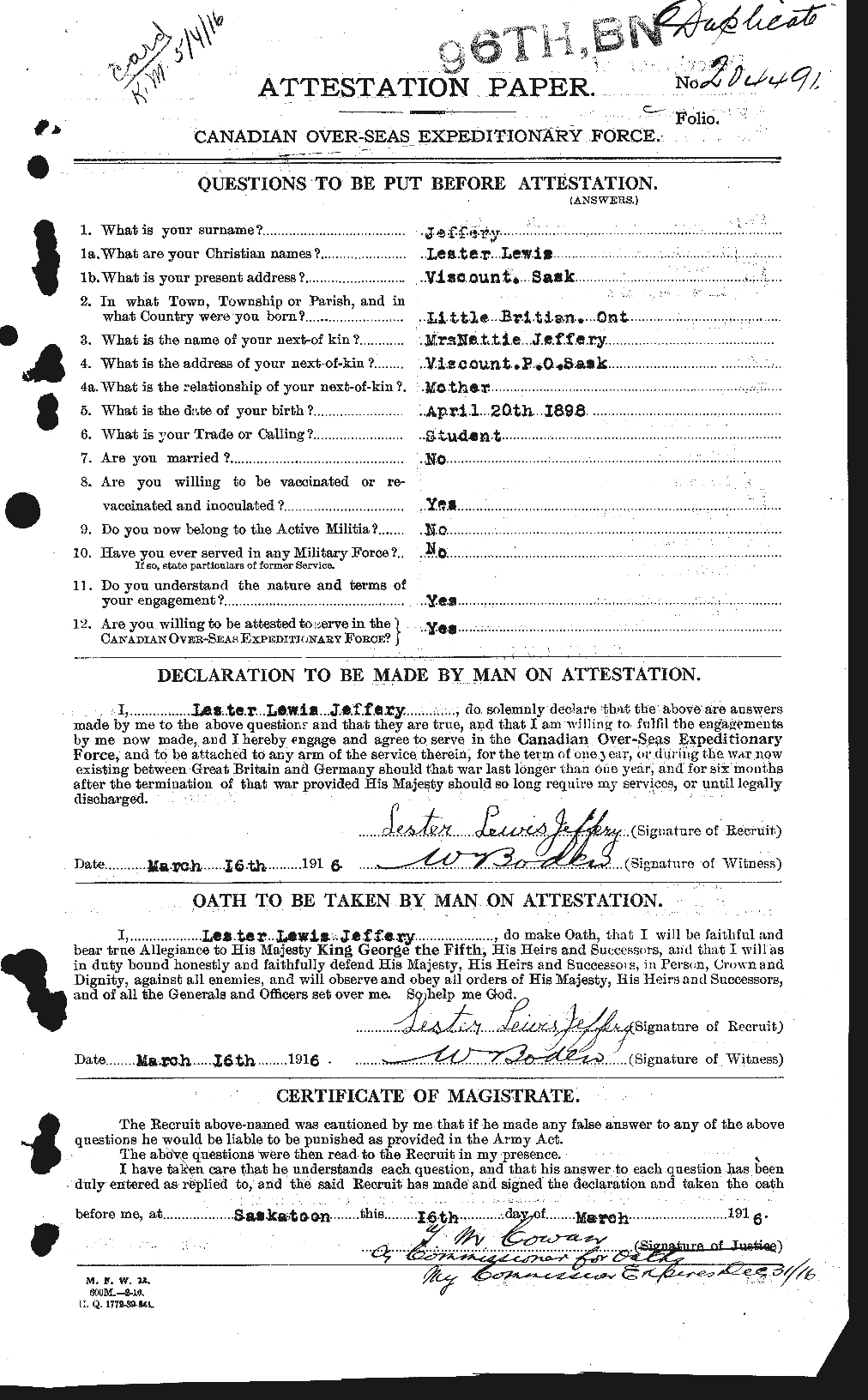 Personnel Records of the First World War - CEF 417786a