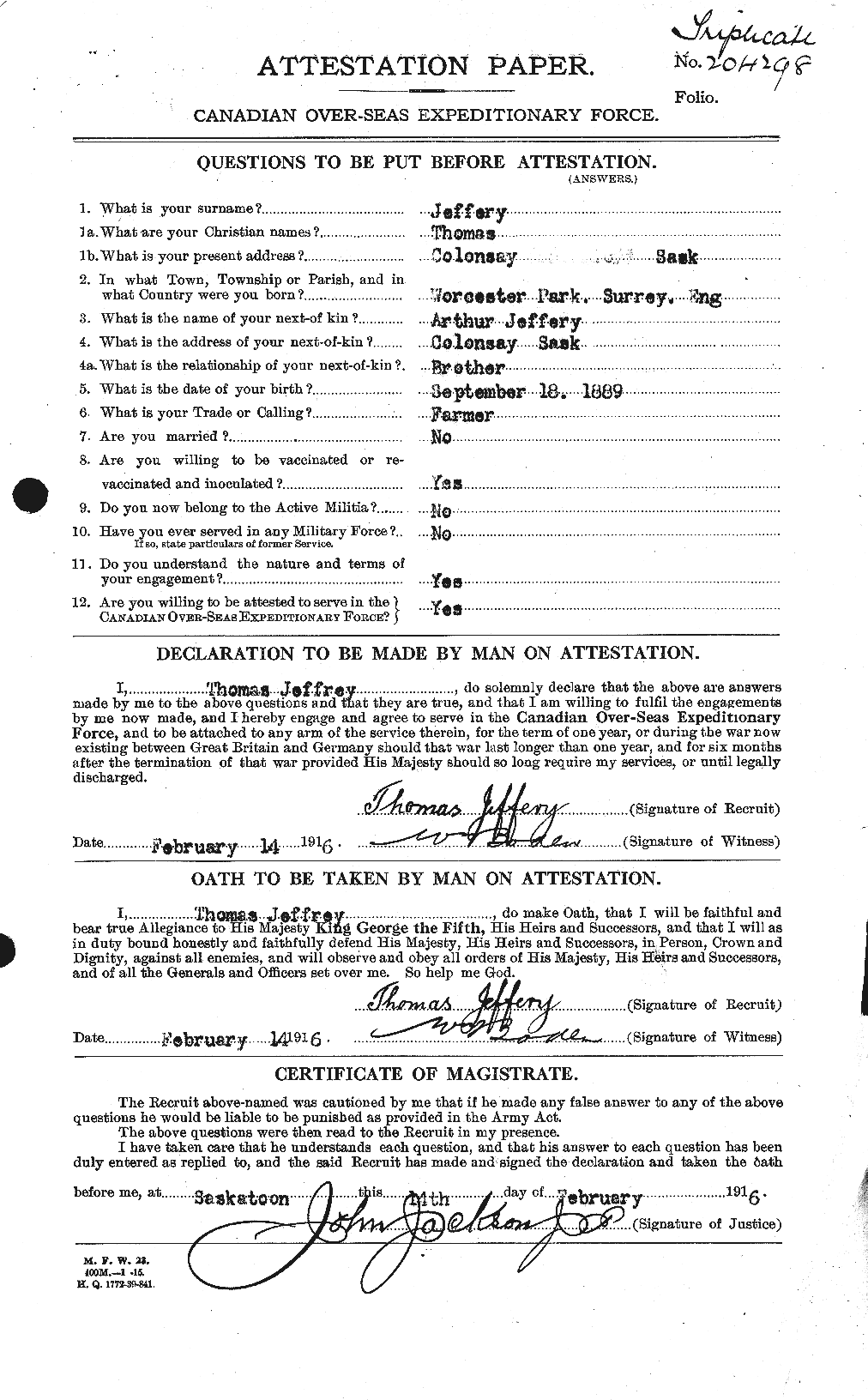 Personnel Records of the First World War - CEF 417802a