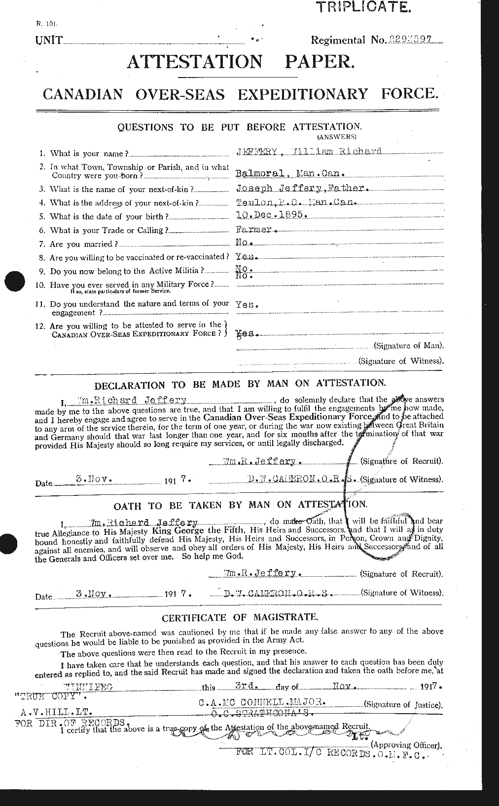 Personnel Records of the First World War - CEF 417817a