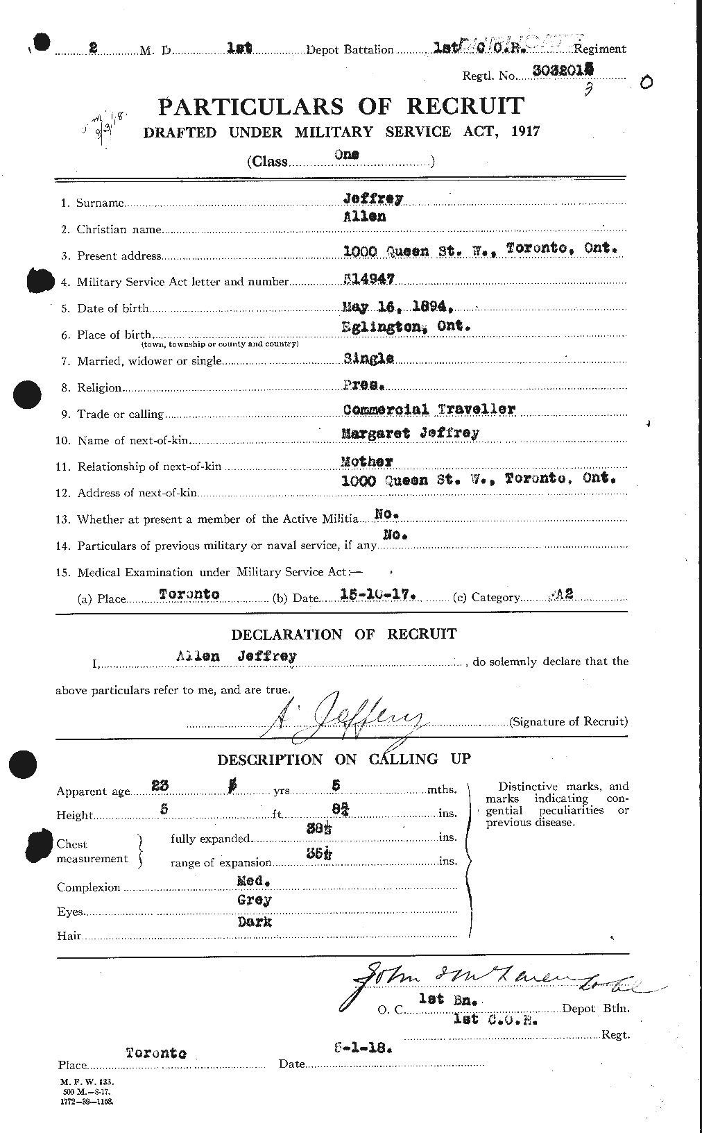 Personnel Records of the First World War - CEF 417846a