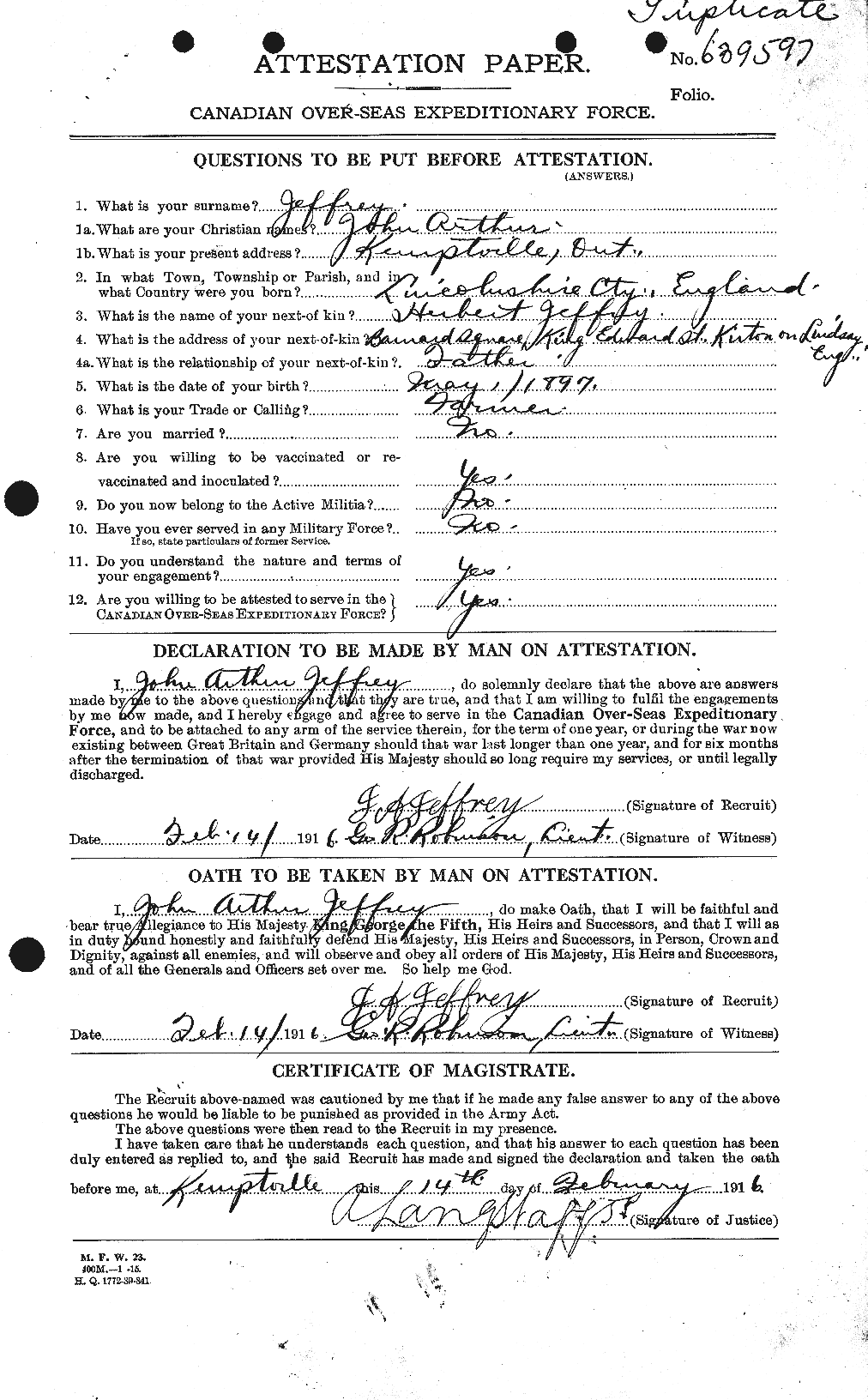 Personnel Records of the First World War - CEF 417912a