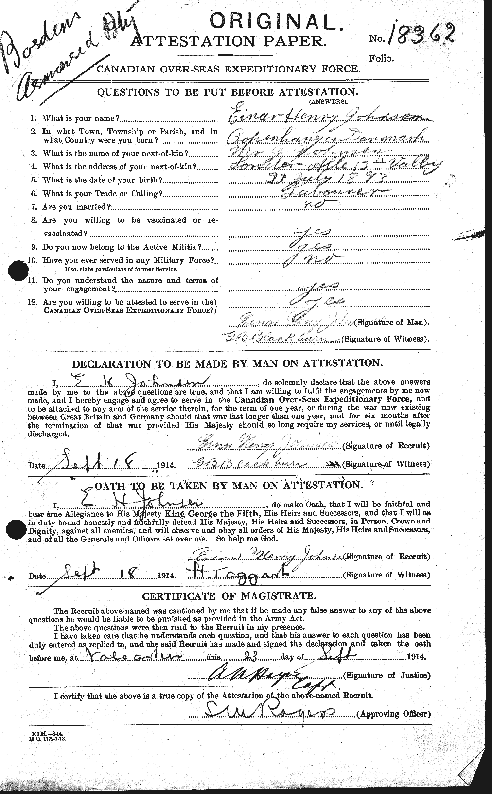 Personnel Records of the First World War - CEF 418918a