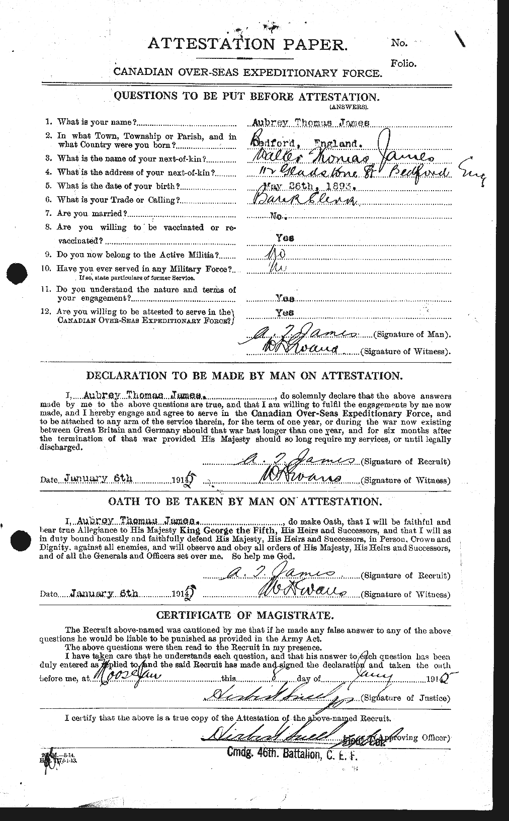 Personnel Records of the First World War - CEF 419223a