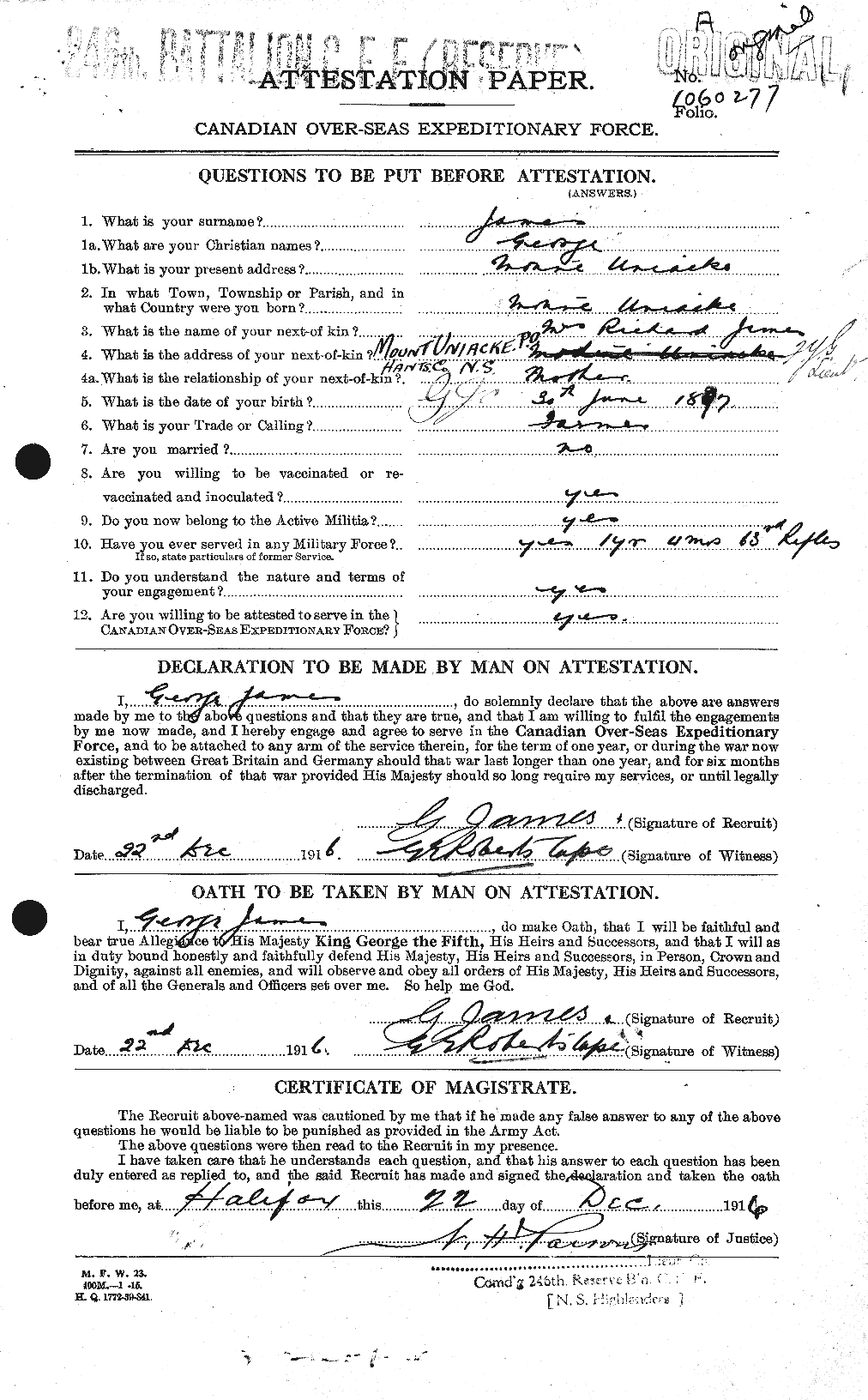 Personnel Records of the First World War - CEF 419382a