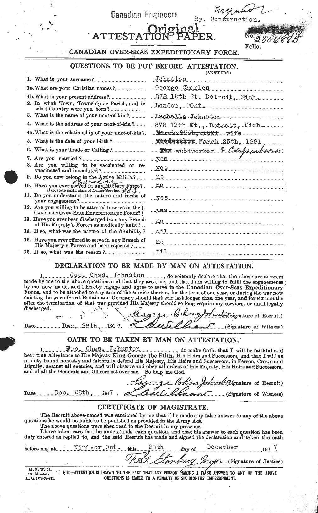 Personnel Records of the First World War - CEF 419414a