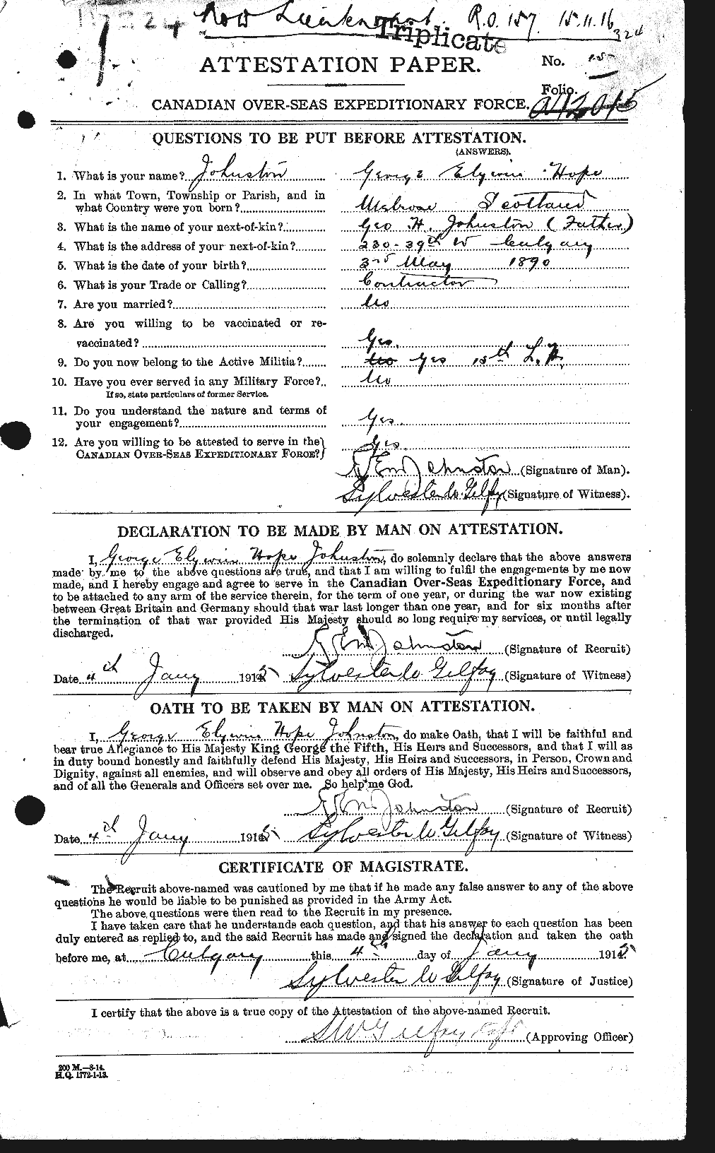 Personnel Records of the First World War - CEF 419417a