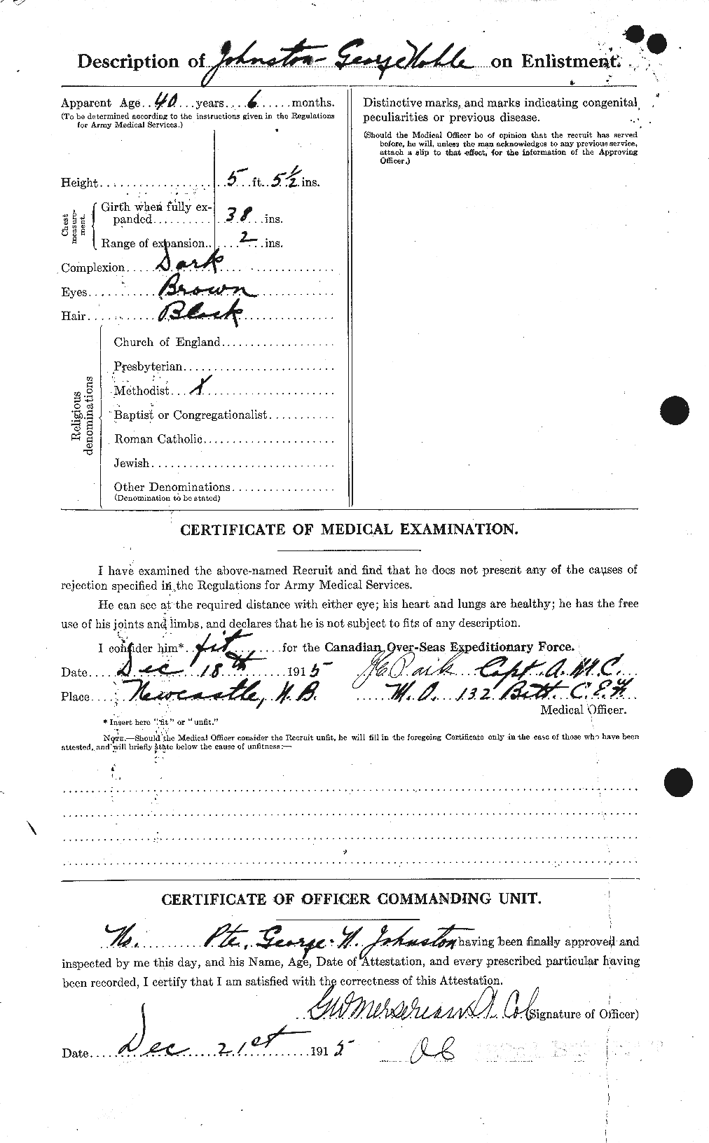 Dossiers du Personnel de la Première Guerre mondiale - CEC 419441b