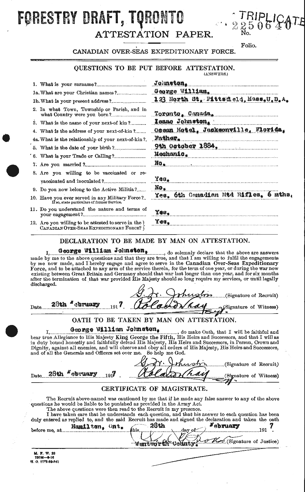 Personnel Records of the First World War - CEF 419453a