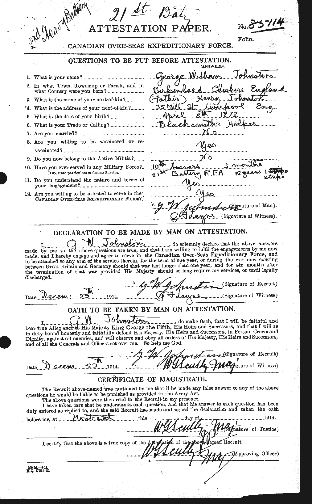 Personnel Records of the First World War - CEF 419455a