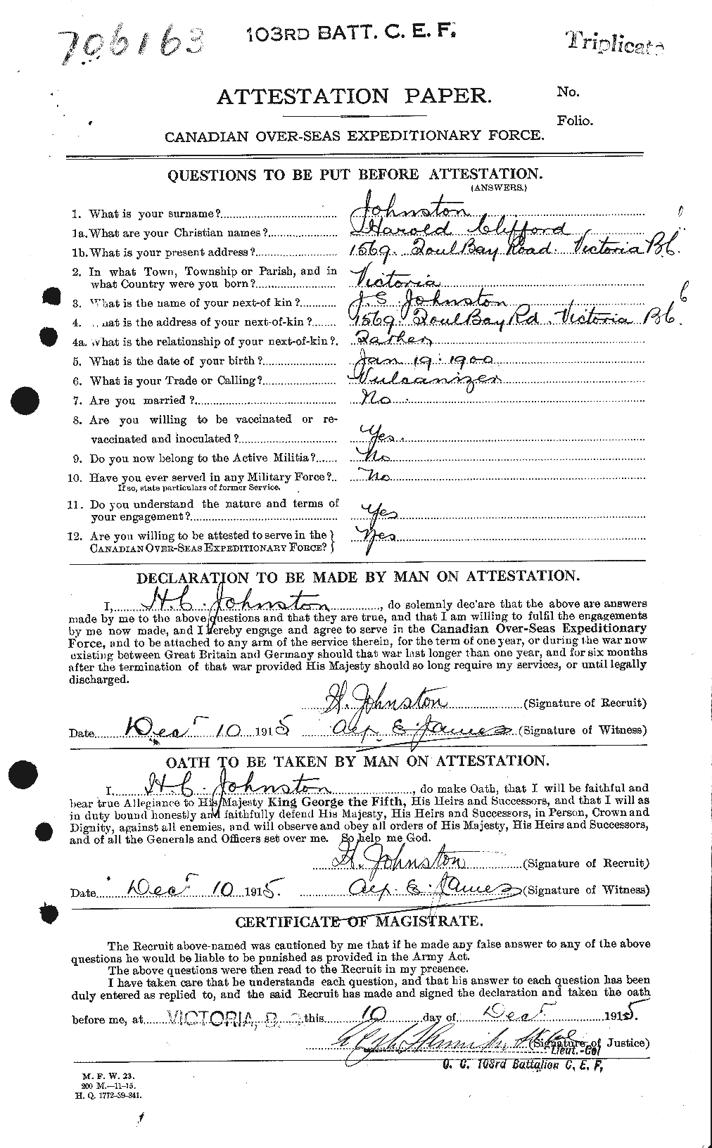 Personnel Records of the First World War - CEF 419488a