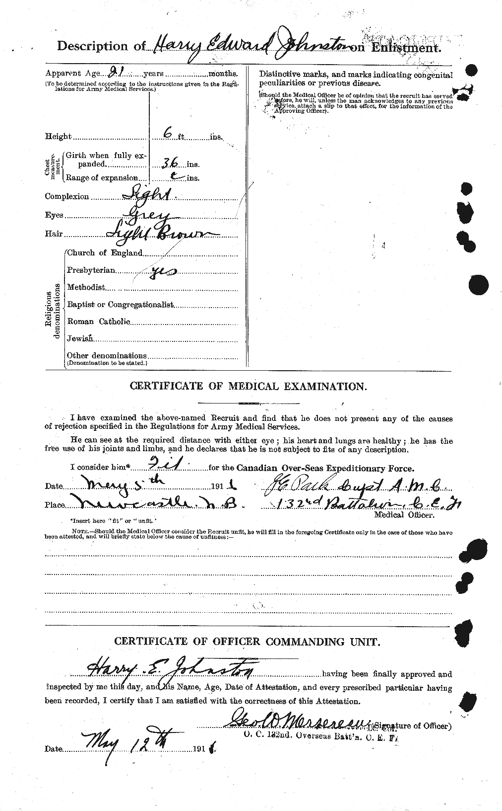 Personnel Records of the First World War - CEF 419514b