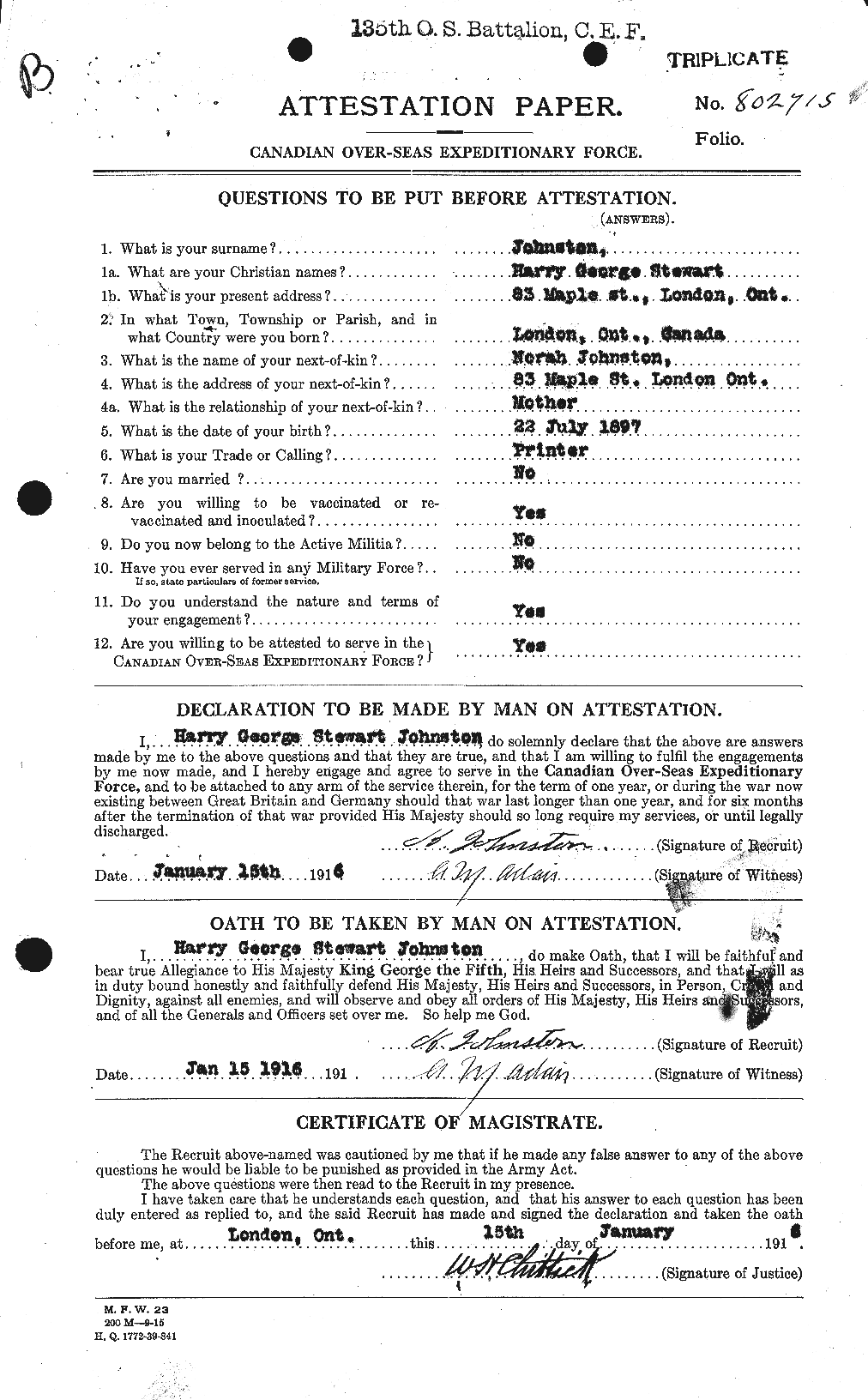 Personnel Records of the First World War - CEF 419518a