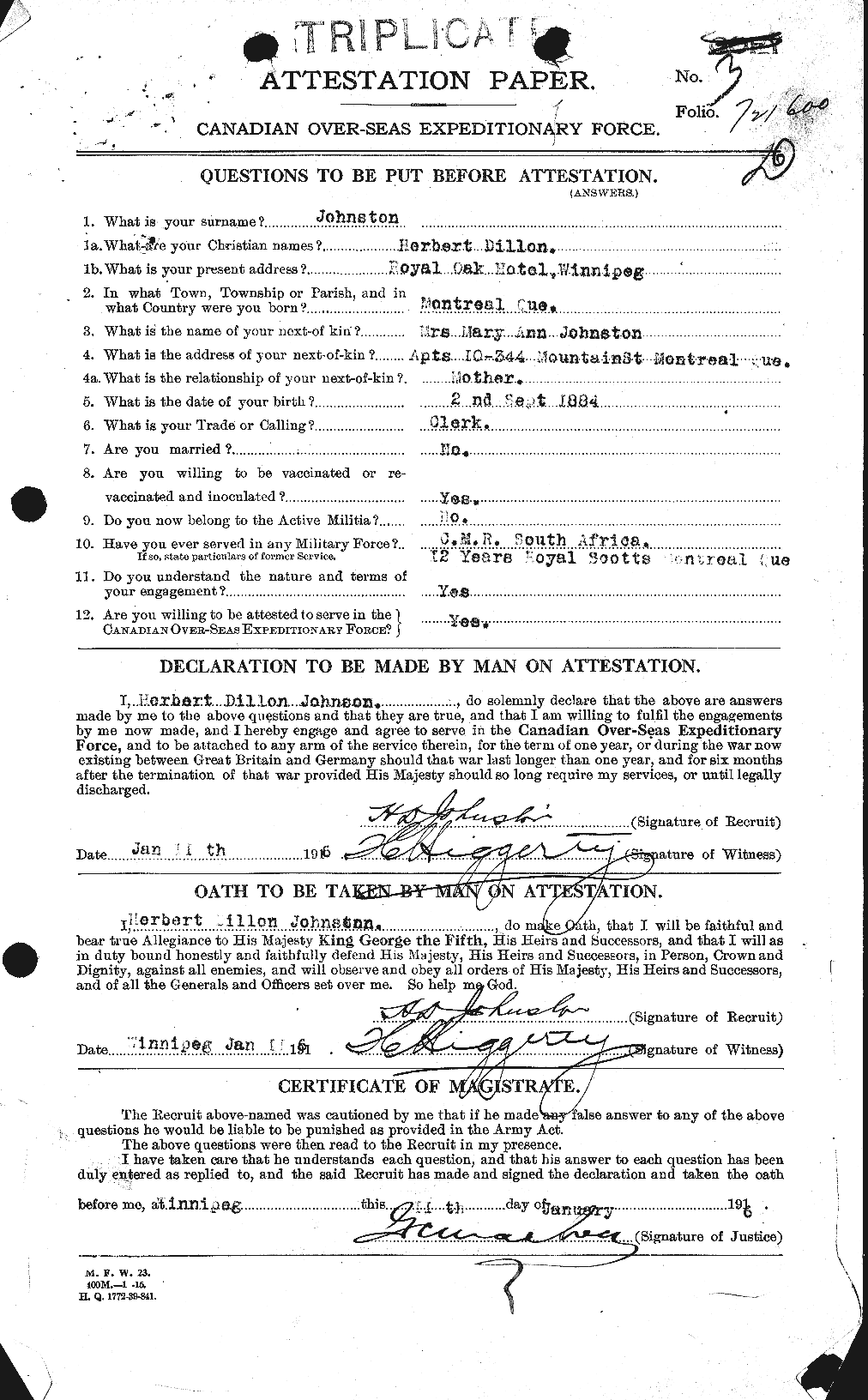 Personnel Records of the First World War - CEF 419554a