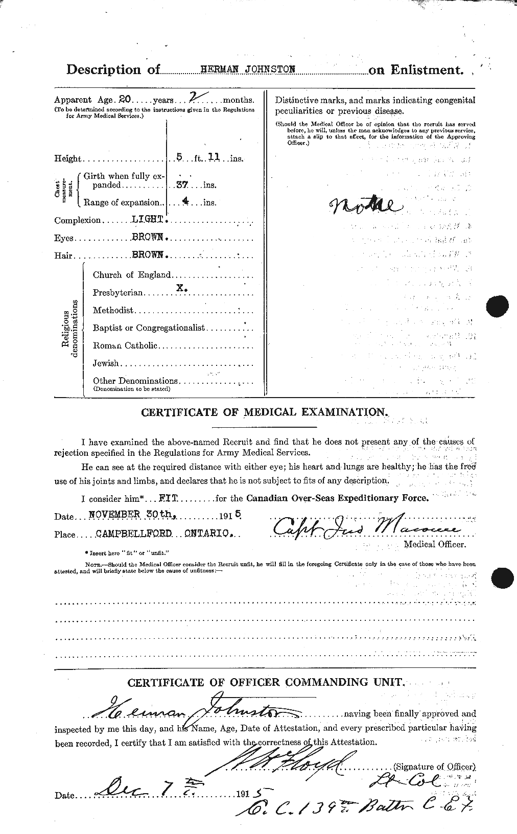 Personnel Records of the First World War - CEF 419563b