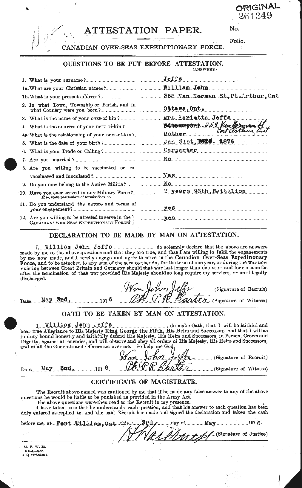 Personnel Records of the First World War - CEF 419570a