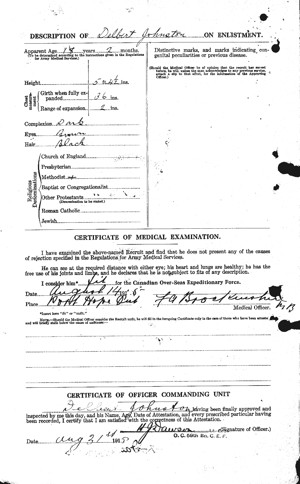 Personnel Records of the First World War - CEF 419578b