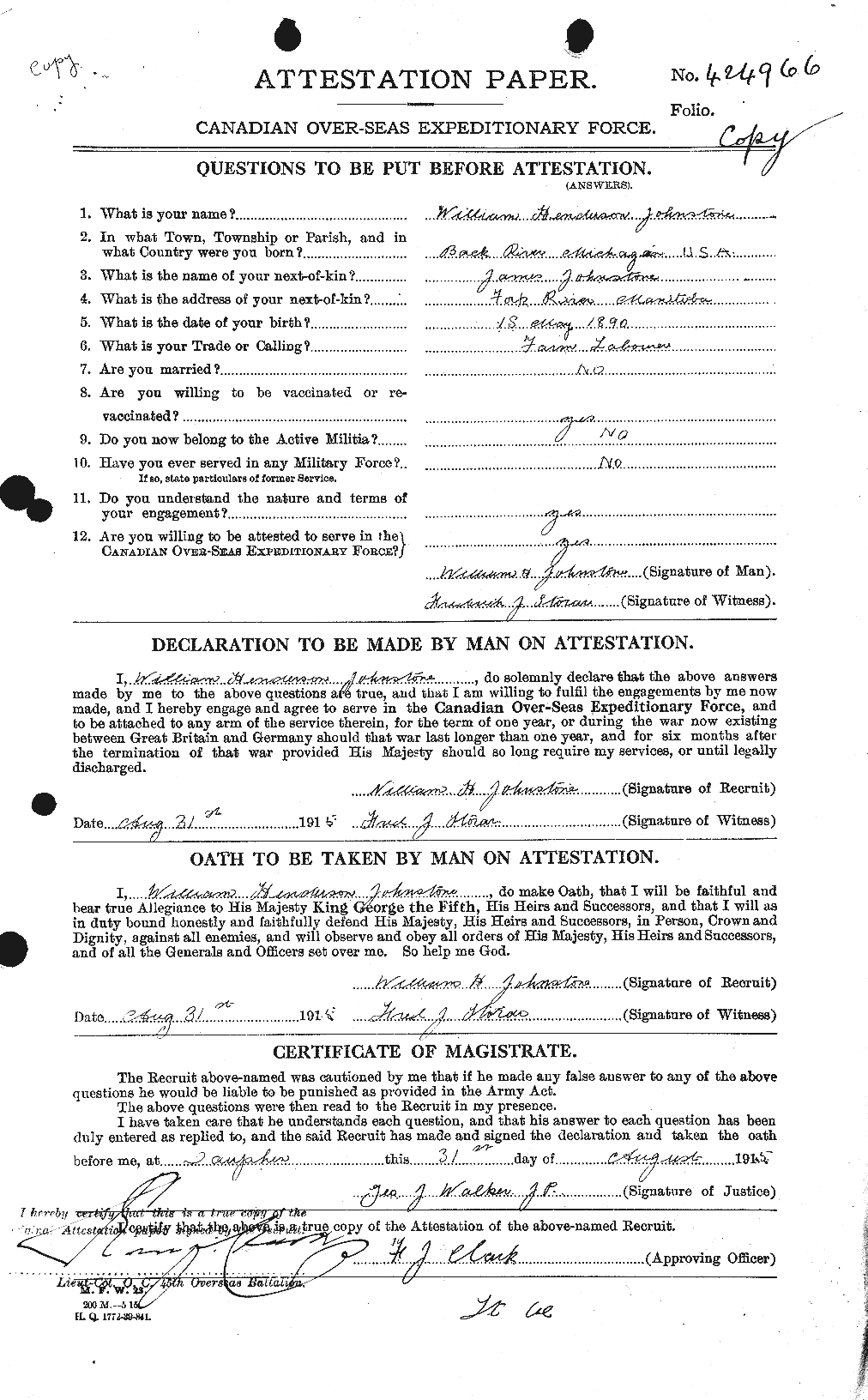 Personnel Records of the First World War - CEF 419755a