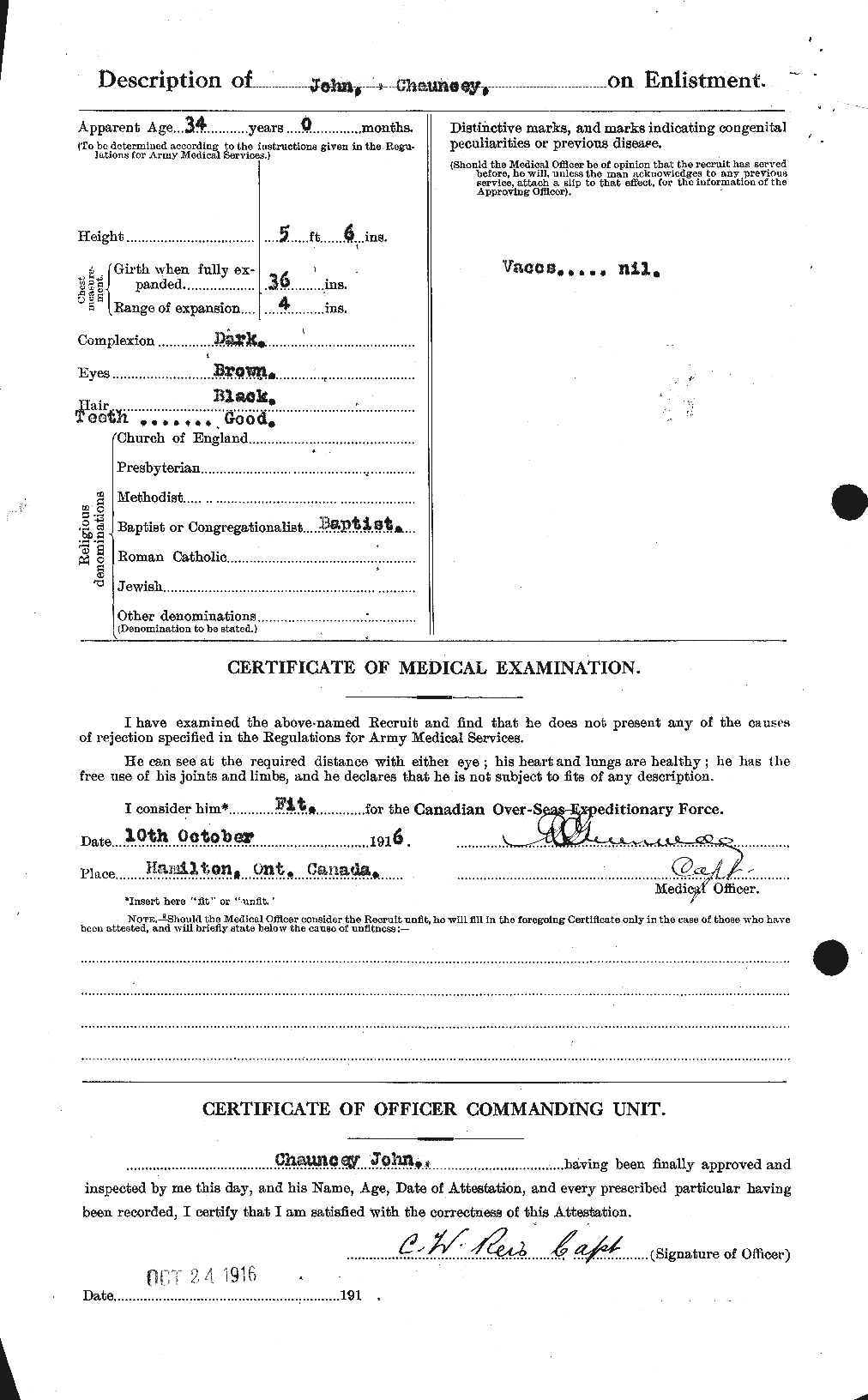 Dossiers du Personnel de la Première Guerre mondiale - CEC 420217b