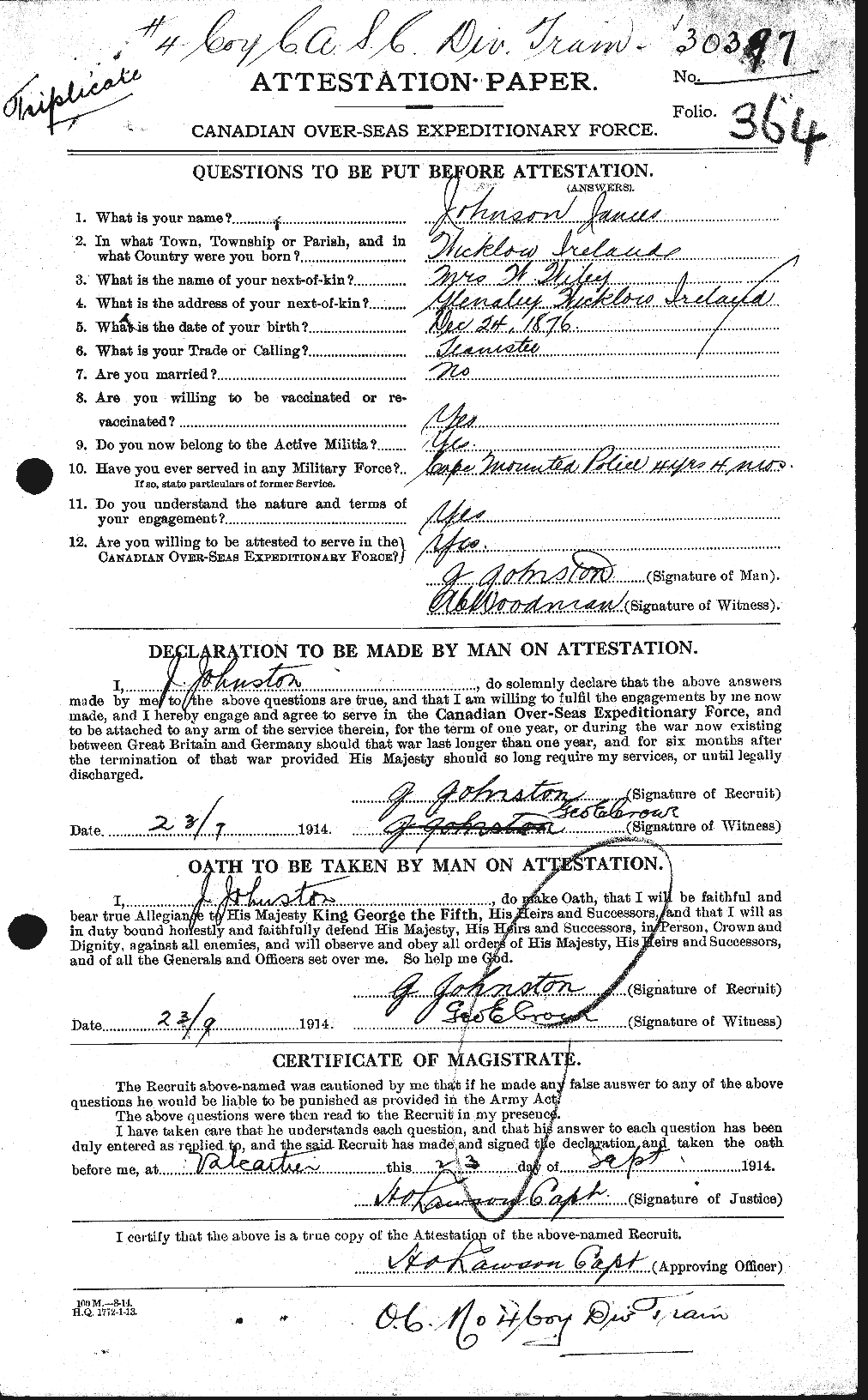 Personnel Records of the First World War - CEF 420605a
