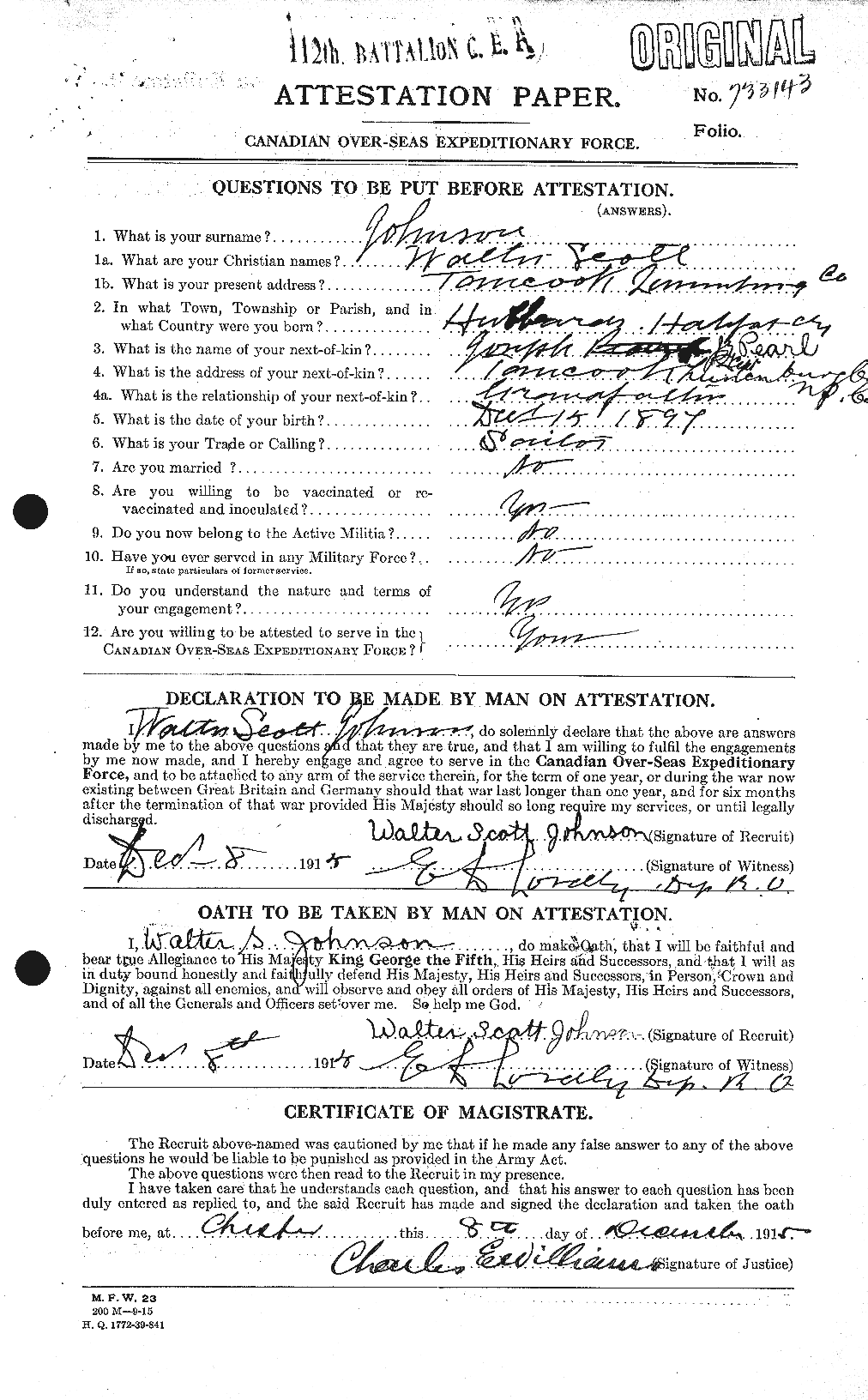 Personnel Records of the First World War - CEF 420738a