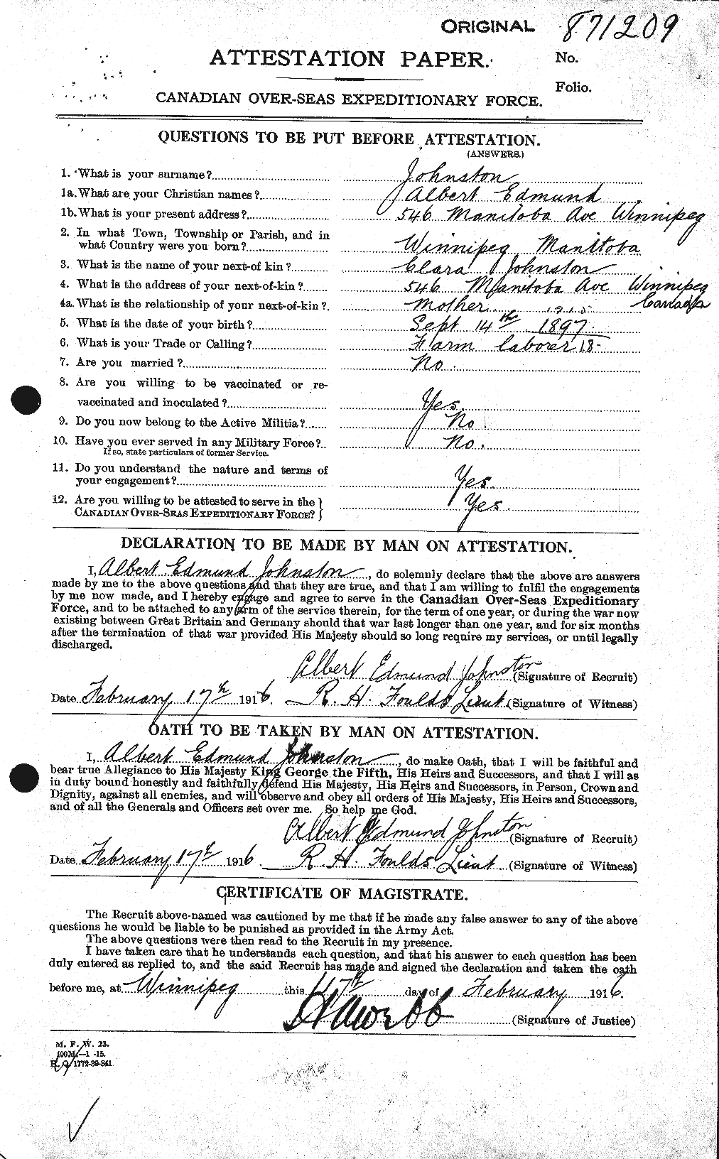Personnel Records of the First World War - CEF 420939a