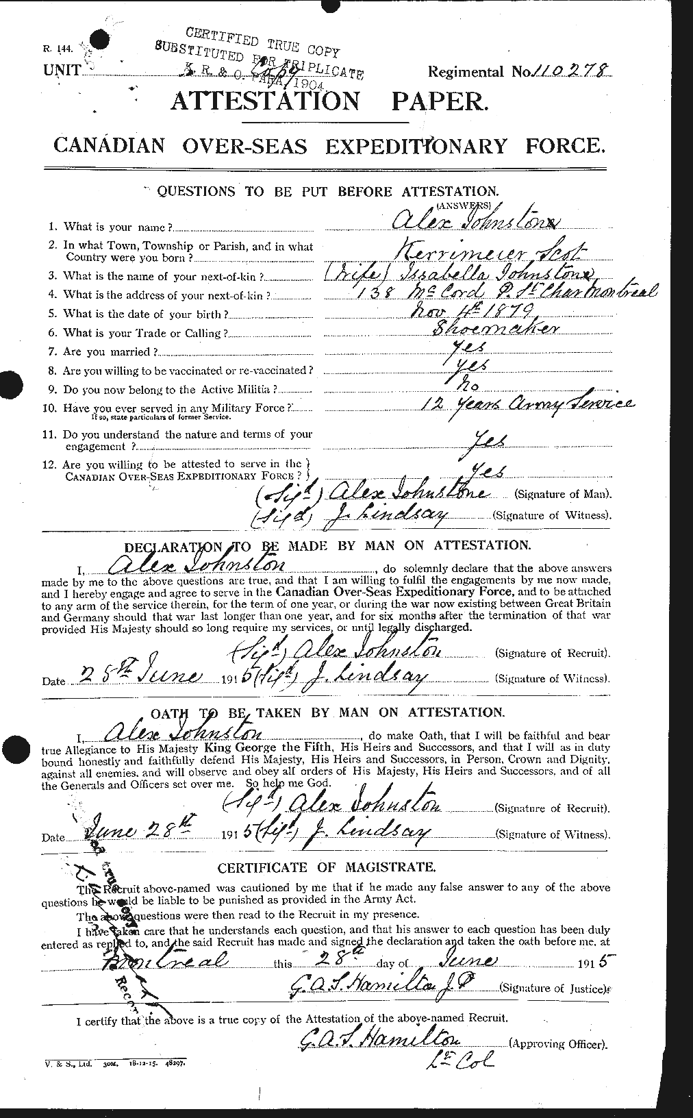 Personnel Records of the First World War - CEF 420952a