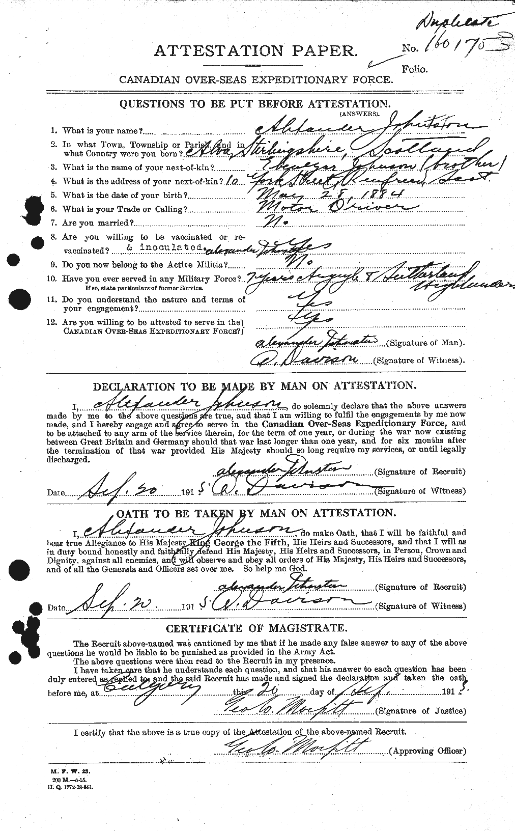 Personnel Records of the First World War - CEF 420958a