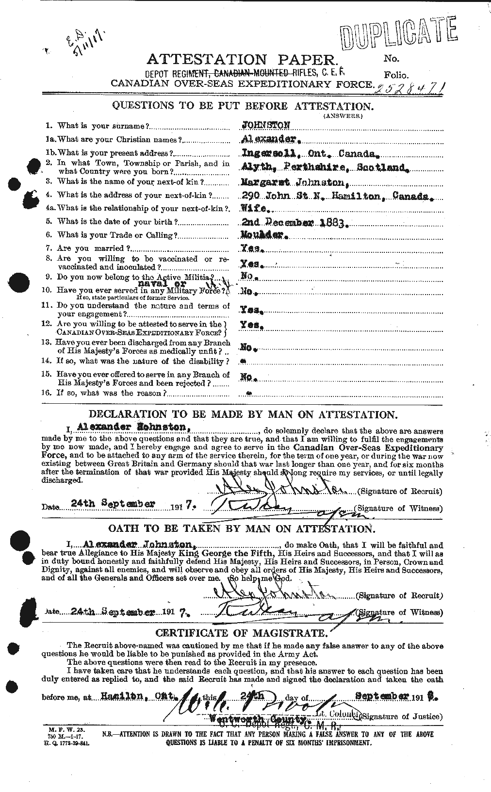 Personnel Records of the First World War - CEF 420962a
