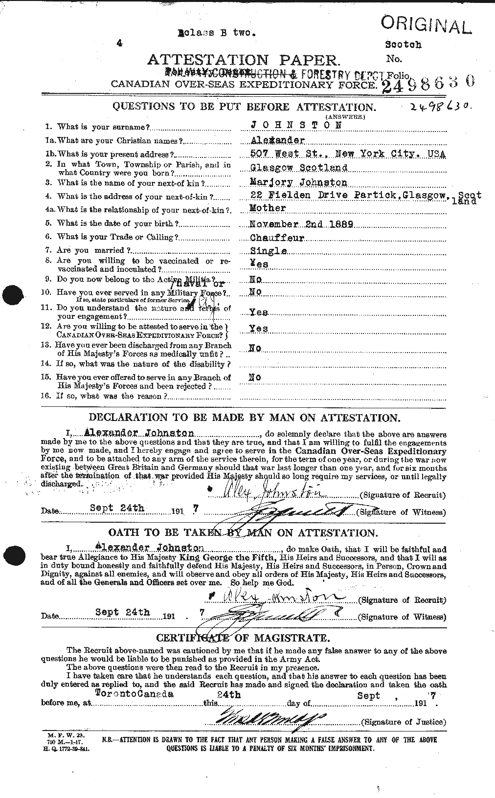 Personnel Records of the First World War - CEF 420965a