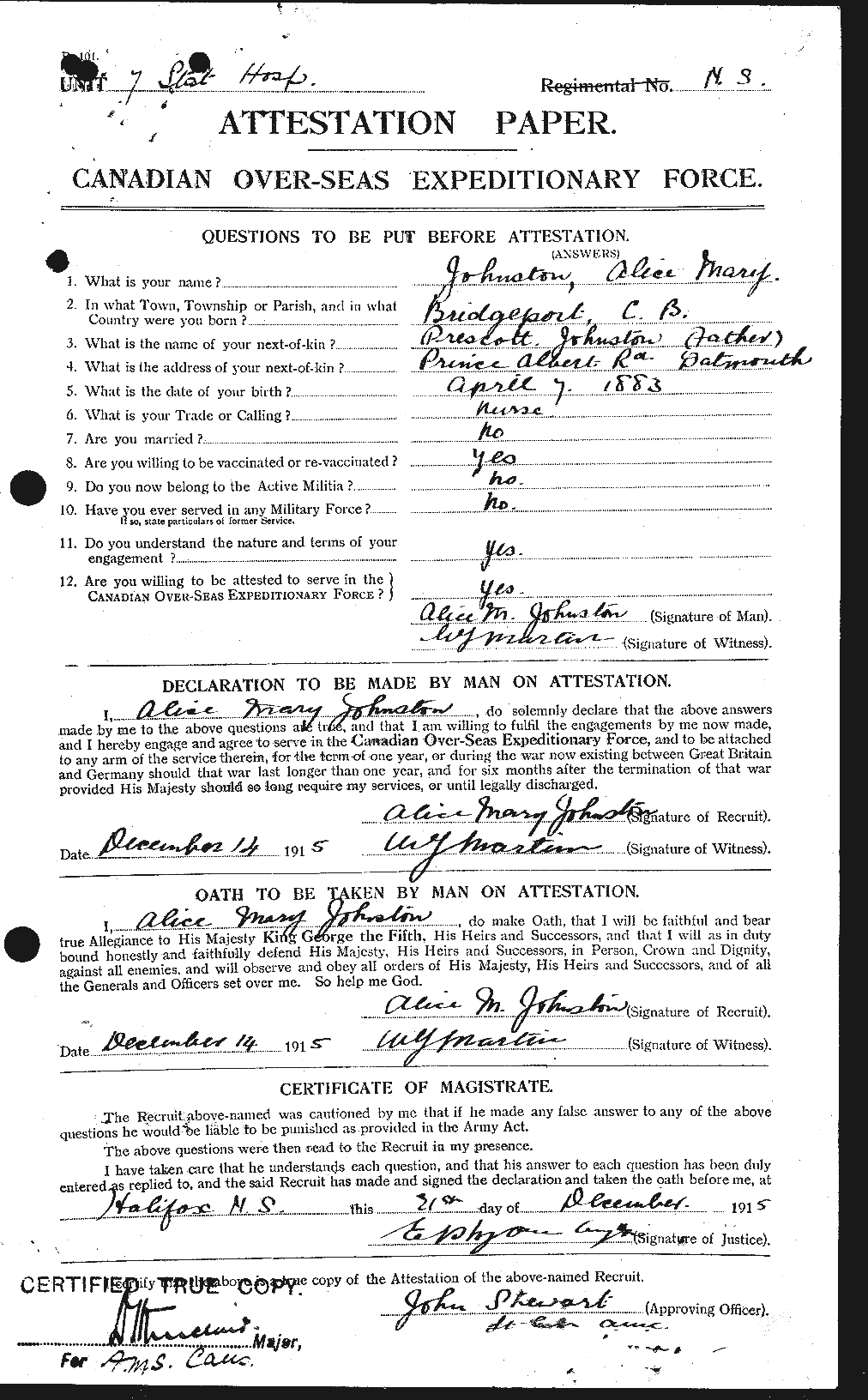 Personnel Records of the First World War - CEF 420995a