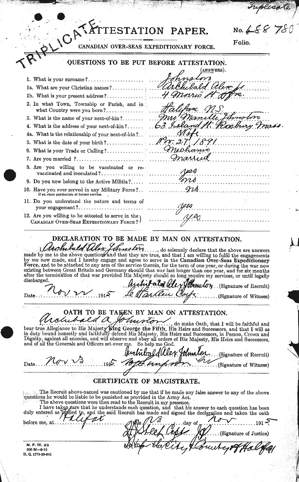 Personnel Records of the First World War - CEF 421029a
