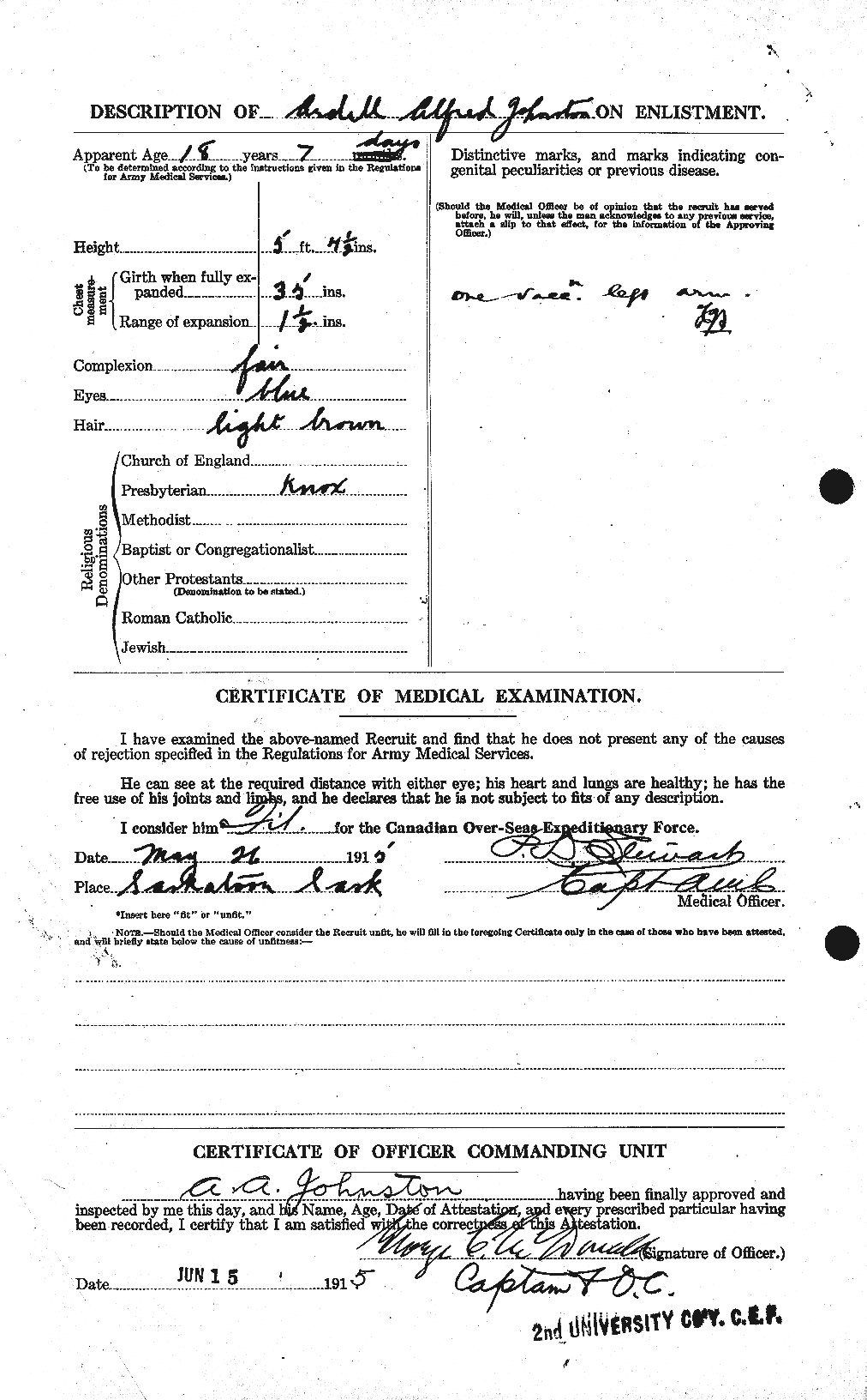 Personnel Records of the First World War - CEF 421032b